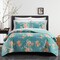 Chic Home Palm Spring 9 or 6 Piece Quilt Set Watercolor Floral Pattern Print Bed In A Bag